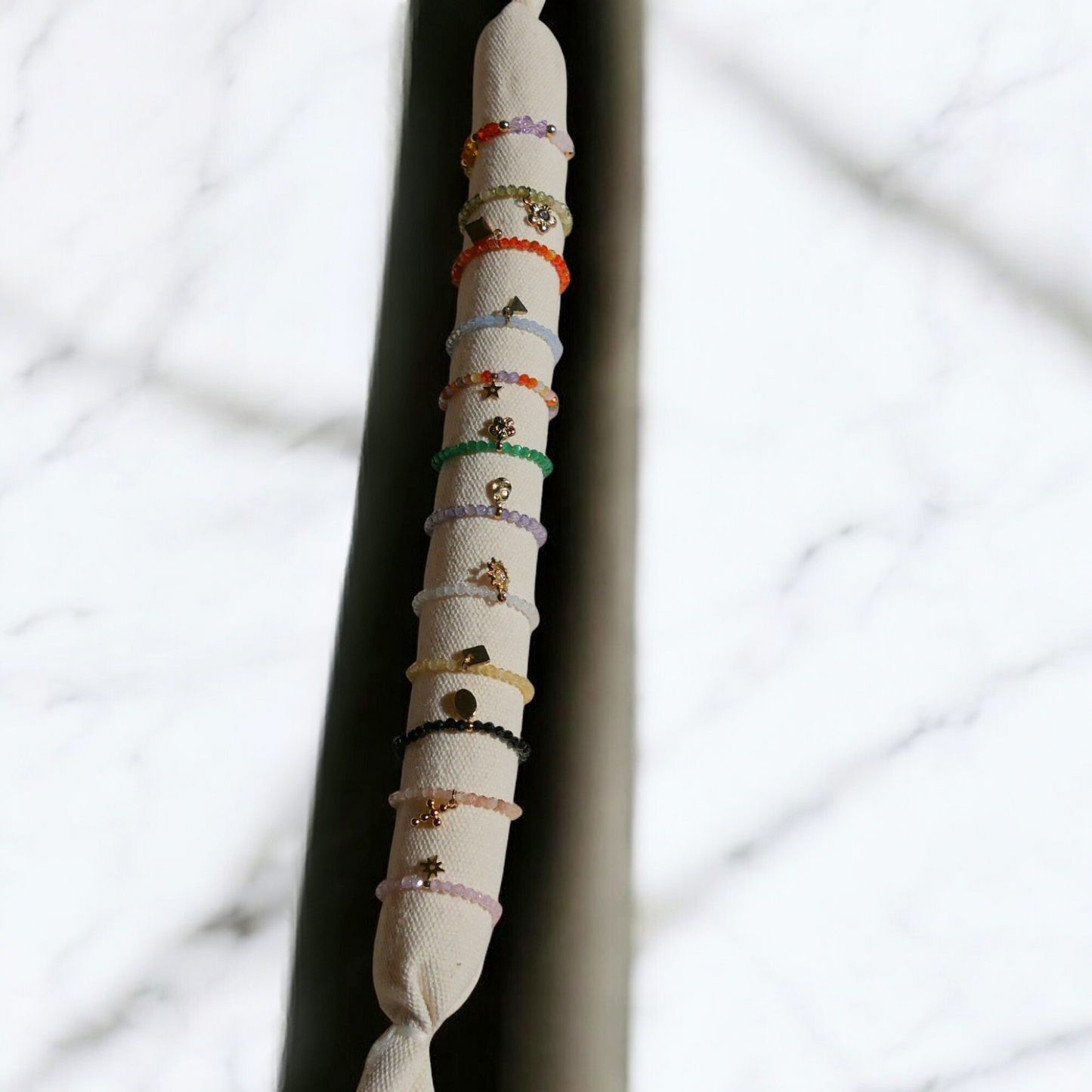Bagues élastiques avec pendentifs