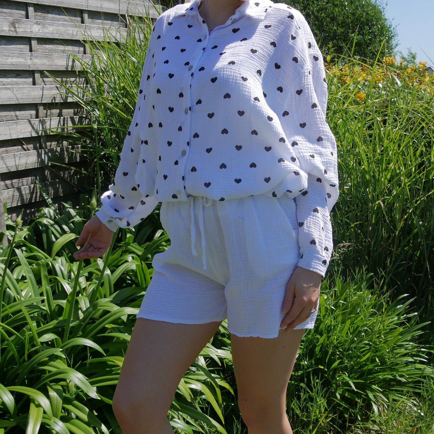 Chemises gaze de coton coeur