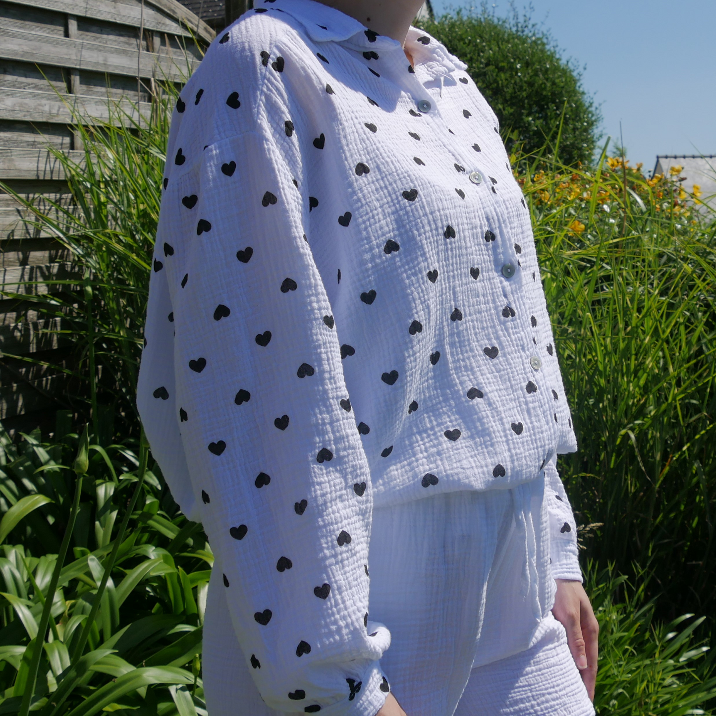 Chemises gaze de coton coeur