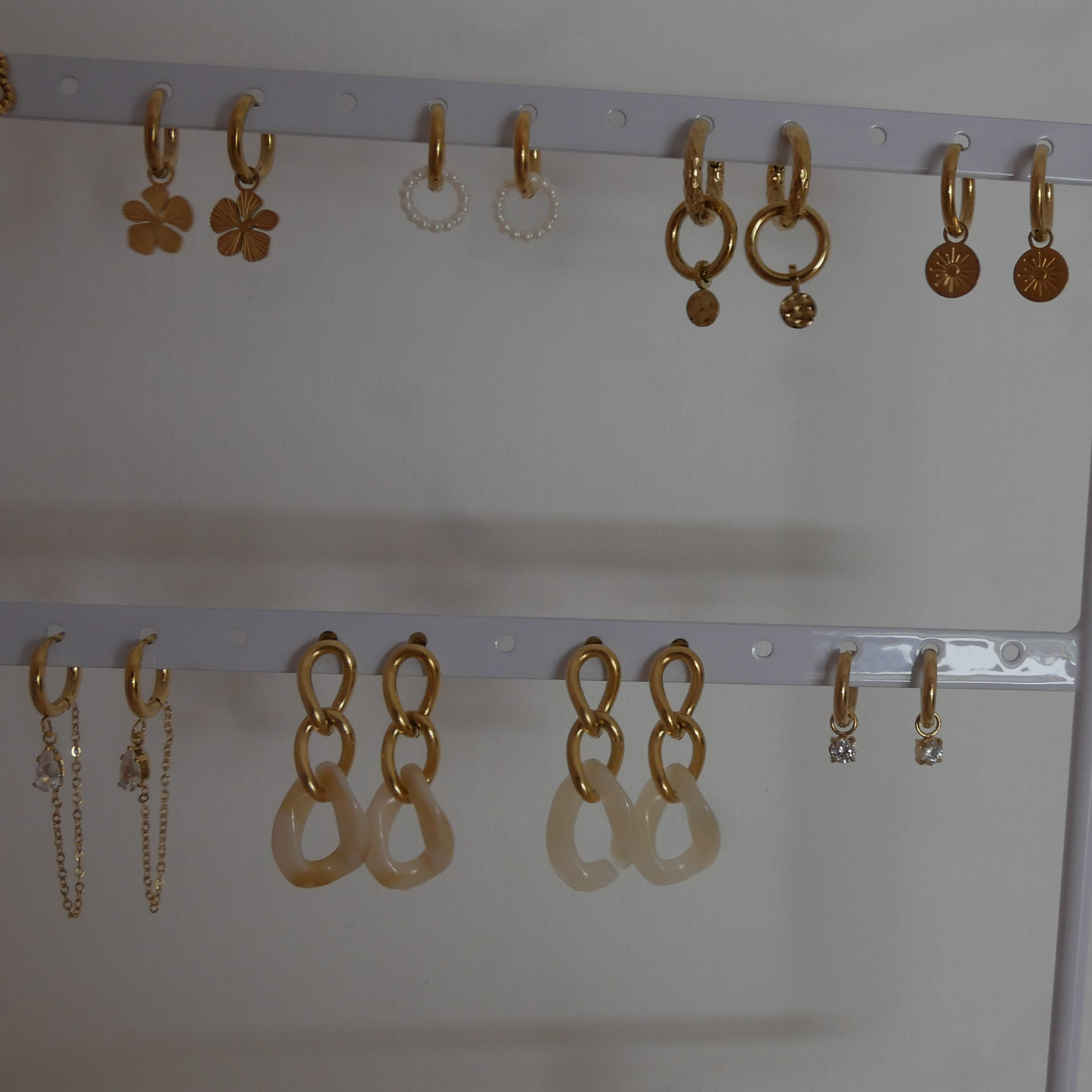 Boucles d'oreilles créoles fleur